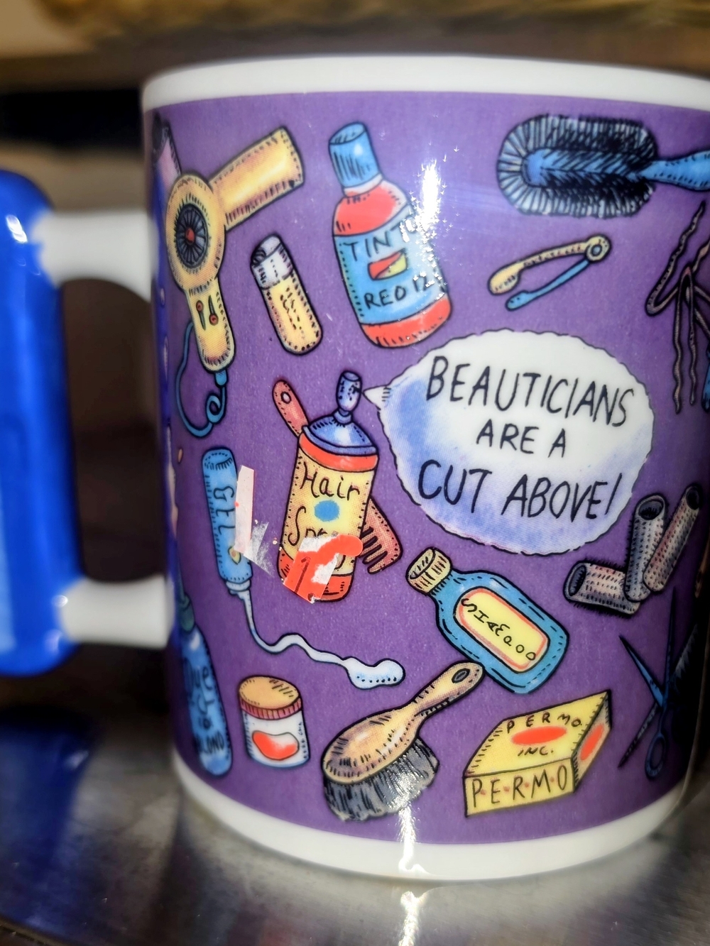 Purple Beauticians Mug - Decorative Home Accent